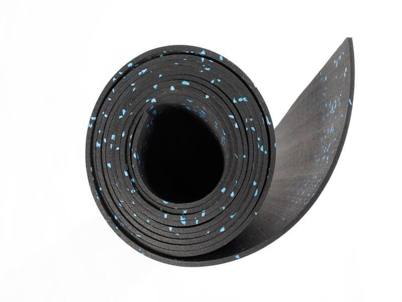 Rubber flooring installation on plywood